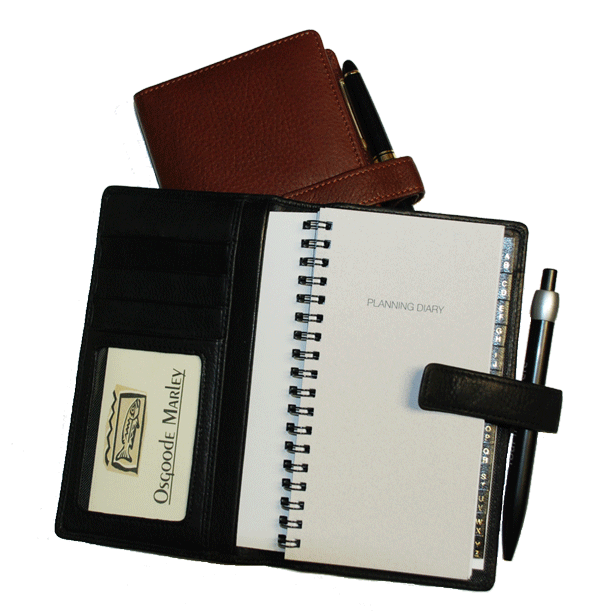 Leather planner organizers